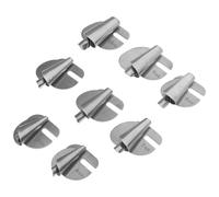 Pied Ourleur Argenté 8 Pièces, en Acier Inoxydable | Design Spiralé, Compatibilité, Bords Roulés Réguliers, pour Tissus Légers, Atelier Maison