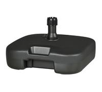 Outsunny Base de Parasol Support de Base pour Parasol Remplissable avec de l'Eau ou de Sable HDPE 46 x 45 x 26 cm Noir