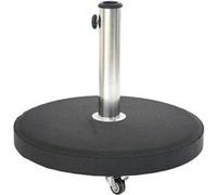 Pied De Parasol Rond 4 Roues Terlando 25 Kg Béton Et Acier Inoxydable - Hespéride Multicolore