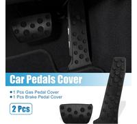 Pied Pédale Couverture Frein Gaz Pédale Pad Aluminium Alliage Noir (Ensemble de 2)