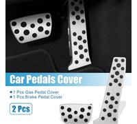 Pied Pédale Couverture Frein Pédale Aluminium Alliage Argenté (Ensemble de 2)