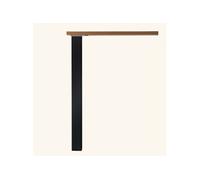 Pied plan de travail réglable Carré Noir mat H 87 x l 6 cm