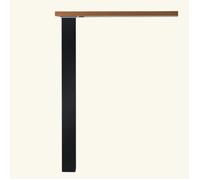 Pied plan de travail réglable Carré Noir mat H 87 x l 6 cm