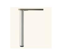Pied plan de travail réglable Rond Chromé H 87 x l 8 cm