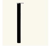 Pied plan de travail réglable Rond en acier Noir mat H 87 x l 6 cm