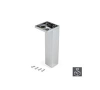 Pied pour meubles Smartfeet 1, réglable, Plastique, H 140 mm Coin, Chromé
