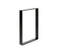 Pied pour meubles, tables et bars rectangle REI à visser acier mat noir Noir G