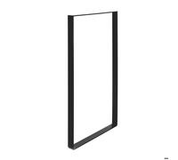 Pied pour meubles, tables et bars rectangle REI à visser acier mat noir
