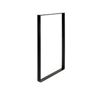 Pied pour meubles, tables et bars rectangle REI à visser acier mat noir