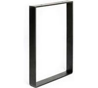 Pied pour meubles rectangle REI - Marque - Acier mat noir - Hauteur 35cm - Charge maximale 194kg