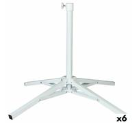 Pied pour parasol Aktive 65 x 60,5 x 65 cm métal blanc (6 pièces)