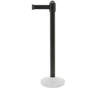 Pied pour poteau à corde rétractable corde nylon noire 100cm (corde210cm) (socle NON inclus) Securit