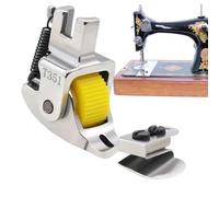 Pied presseur à rouleau en cuir | Pied presseur réglable pour ourlet roulé, accessoires d'artisanat pour passepoil, tricot, broderie aveugle, travail du cuir roulé