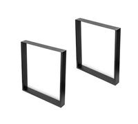 Pied rectangulaire pour table - 720x600 mm - jeu de 2 - noir - Square EMUCA
