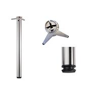 Pied réglable en hauteur 870 mm 40 mm en acier inoxydable tube diamètre 60 mm hauteur ajustable mittls flexsäge sO-tech pied de table