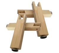 Pied Sommier Couleur du bois Pieds de Lit Reglable Pattes de sommier à lattes Jambe Support De Lit en bois massif Accessoires pour Cadre De Lit,hauteur personnalisable,Lot de 4 (18CM)