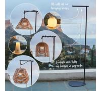 Pied support de lampe en métal gris HOLD ME 150cm