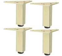 Pied Table Basse, 4 Pièces Pied de Table Metal Pieds de Meuble Reglable Pieds de Meuble Doré Aluminum Alloy | Anodisé Pattes Chaise Hauteur: 6-60cm Bureau Chaise Canapé Ottomane Bricolage-6cm/2.4"