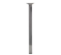 Pied table basse carré HETTICH fixe acier chromé gris Gris
