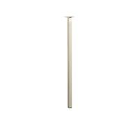 Pied table basse carré fixe, H.70 cm acier brossé gris