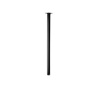 Pied table basse carré fixe, H.70 cm acier époxy noir