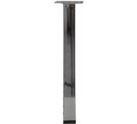 Pied table basse carré HETTICH fixe acier chromé gris Gris G