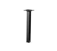 Pied table basse carré HETTICH fixe, H.25 cm acier époxy noir