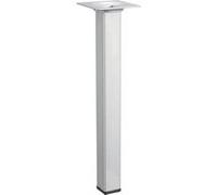 Pied table basse carré fixe, H.25 cm acier mat gris
