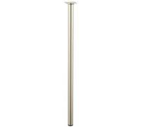 Hettich Pied Table Basse cylindrique Fixe, H.70 cm Acier brossé Gris