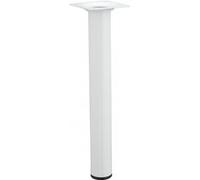 Pied table basse cylindrique HETTICH fixe acier époxy blanc Blanc