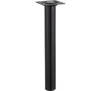 Pied table basse cylindrique HETTICH fixe acier époxy noir Noir G