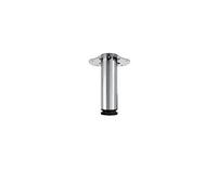 Pied table basse cylindrique réglable, Ht.De 20 à 23 cm acier brossé gri