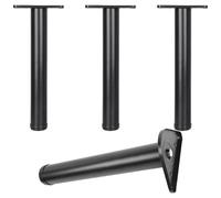 Pied Table Haute, Lot de 4 Pieds de Meuble Noir Pattes de Meuble Réglable Pied Banc Aluminum Alloy | Emaillée Cuite Pattes Chaise Hauteur: 20-110cm Commode Réfrigérateur Canapé-lit 90cm/35.5"