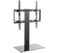 Pied TV - Audizio - TTTS40 - Réglable en 3 hauteurs - Base en verre trempé - Pour écrans 32-55 pouces