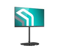 ONKRON Pied TV en Verre Trempé pour 30-60 Pouces, Support TV sur Pied, Poids de 41 kg, VESA 100x100-400x400 Pivotant Hauteur Réglable Noir TS5060-B Noir G