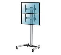 Pied TV Kimex Support à roulettes 2 écrans TV 40"- 65