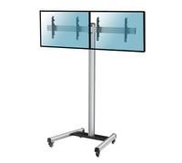 Pied TV Kimex Support à roulettes 2 écrans TV 43"- 49