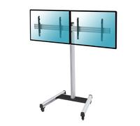 Support sur roulettes pour 2 écrans TV 50'' - 55'' - Hauteur 175cm
