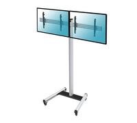 Pied TV Kimex Support à roulettes 2 écrans TV 50"- 55