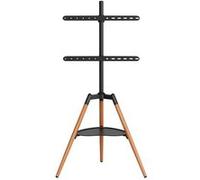 Pied TV Mediafix Noir et Bois pour écrans plats de 30 à 65" Noir et Bois E