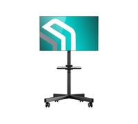 Pied TV Universel Roulettes pour Ecran 23-60 Pouces, Support TV jusqu'à 40 kg Mobile sur Pied Max VESA 400x400 / Hauteur Réglable TS1137-B Noir