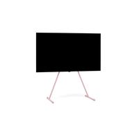 Pedestal Viva Support TV de 32 à 70 pouces | Support TV de qualité supérieure au design moderne | Pieds TV robustes en acier | Pied TV élégant avec pieds inclinés et pieds arrondis (rose)