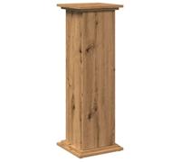 Piédestal avec rangement - vidaxl - Chêne artisanal - Bois d'ingénierie - 31x30x90 cm - 3 compartiments - 1 porte