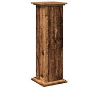 Piédestal avec rangement - vidaxl - Vieux bois - Bois d'ingénierie - 31x30x90 cm - Brun - Facile à nettoyer