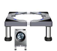 Piédestal de machine à laver, sèche-linge en acier inoxydable universel piédestal - colonne montante de la machine à laver à lavage avec 4 pieds forts, piédestal à linge pour l'appareil domestique, la
