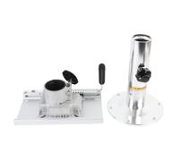 Piédestal de siège réglable, hauteur universelle réglable, rotation à 360 degrés, base en alliage d'aluminium robuste pour bateau, yacht, camping-car, sièges marins de 330 mm à