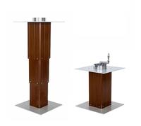 Piédestal de Table pour Camping-car, Réglage Manuel de La Hauteur, Pied de Bureau Télescopique en Alliage D'aluminium pour Véhicules Commerciaux, Camping-cars ou Usage Domestique(Brown,42cm/16.5in)