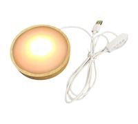 Piédestal en bois éclairé par LED - Base LED en bois, support en cristal transparent, affichage compact, structure qui améliore la brillance | Pour vitrine décorative 3D en forme de sphère de cristal