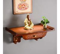 Piédestal mural pour table d'autel, niche d'offrande et de prière avec support en bambou