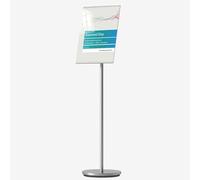 Piédestal Réglable Sig Stad Heavy Duty Poster Sig Holder avec Trasparet Pael Vertical Horizotal Display Poster Holder Cadre Réutilisable pour Publicité en Plein Air Sig, Silvery, A4